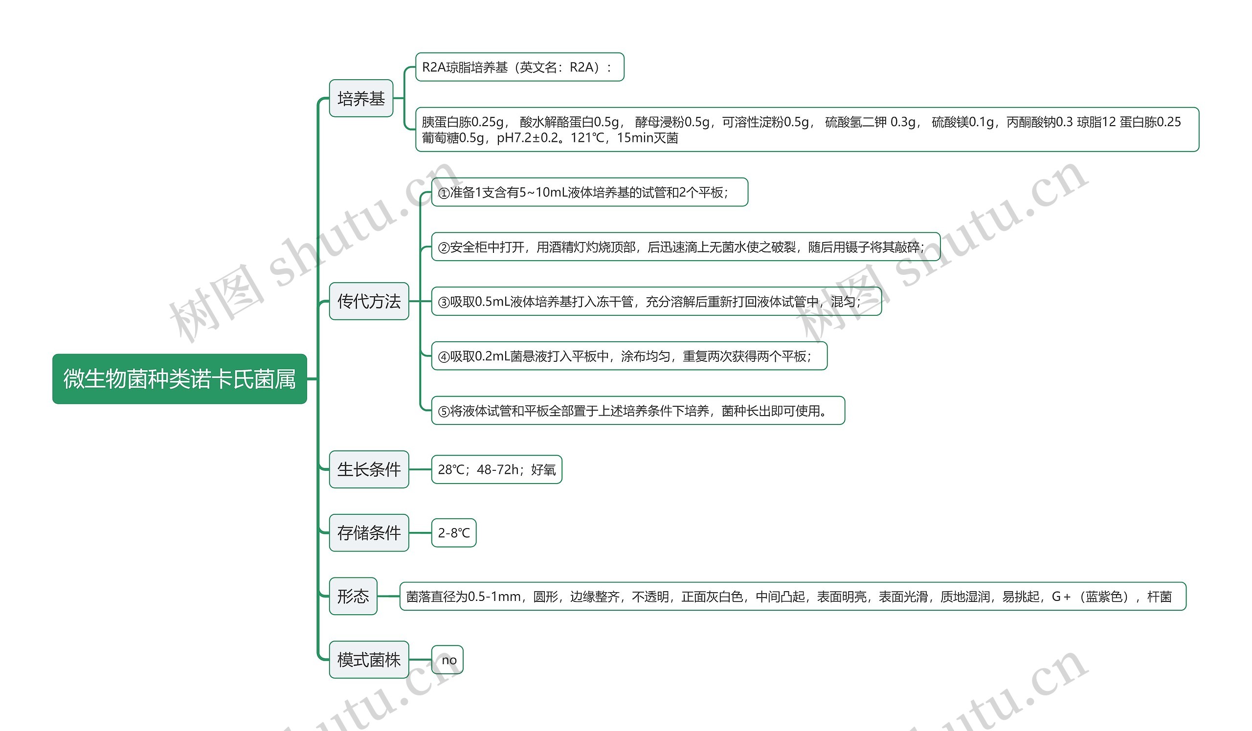 微生物菌种类诺卡氏菌属思维导图