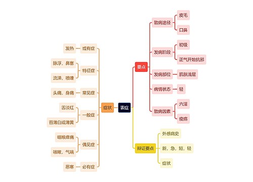 中医知识表症思维导图