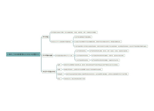 计算机三级信息管理知识点软件质量评价