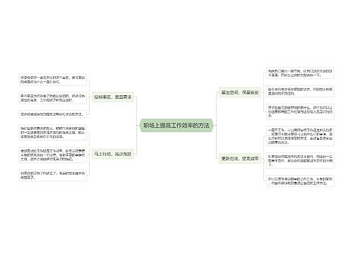 职场上提高工作效率的方法