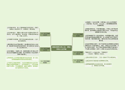 2018年版思想道德修养与法律基础课程《辩证对待人生矛盾》思维导图