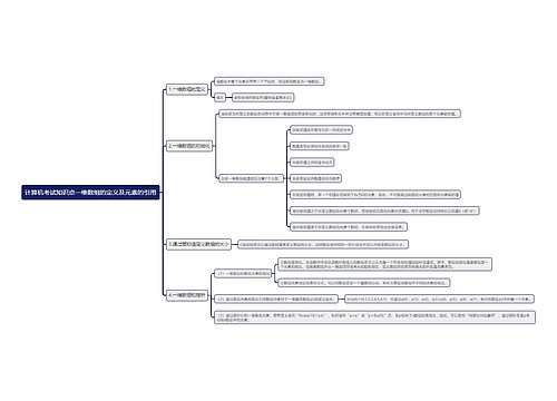 计算机考试知识点一维数组的定义及元素的引用思维导图