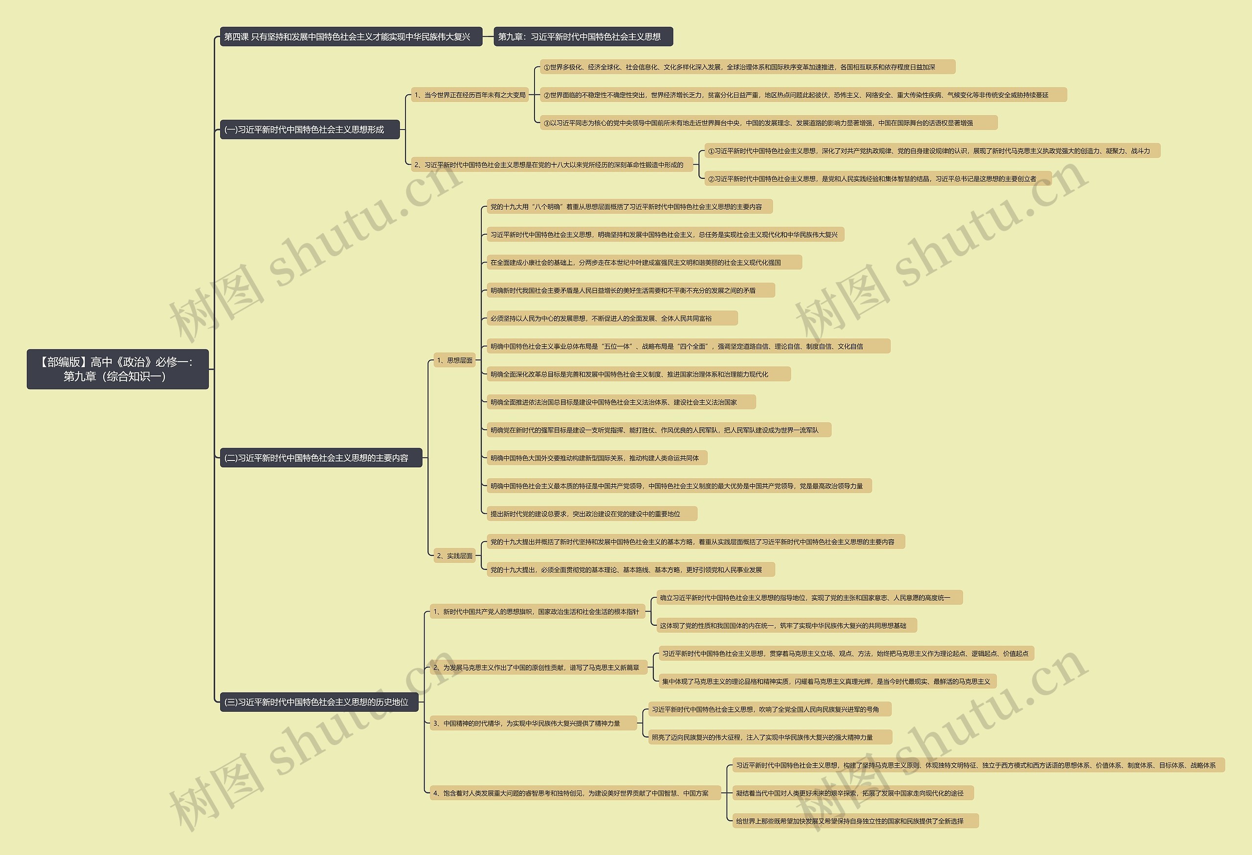 【部编版】高中《政治》必修一：第九章（综合知识一）思维导图
