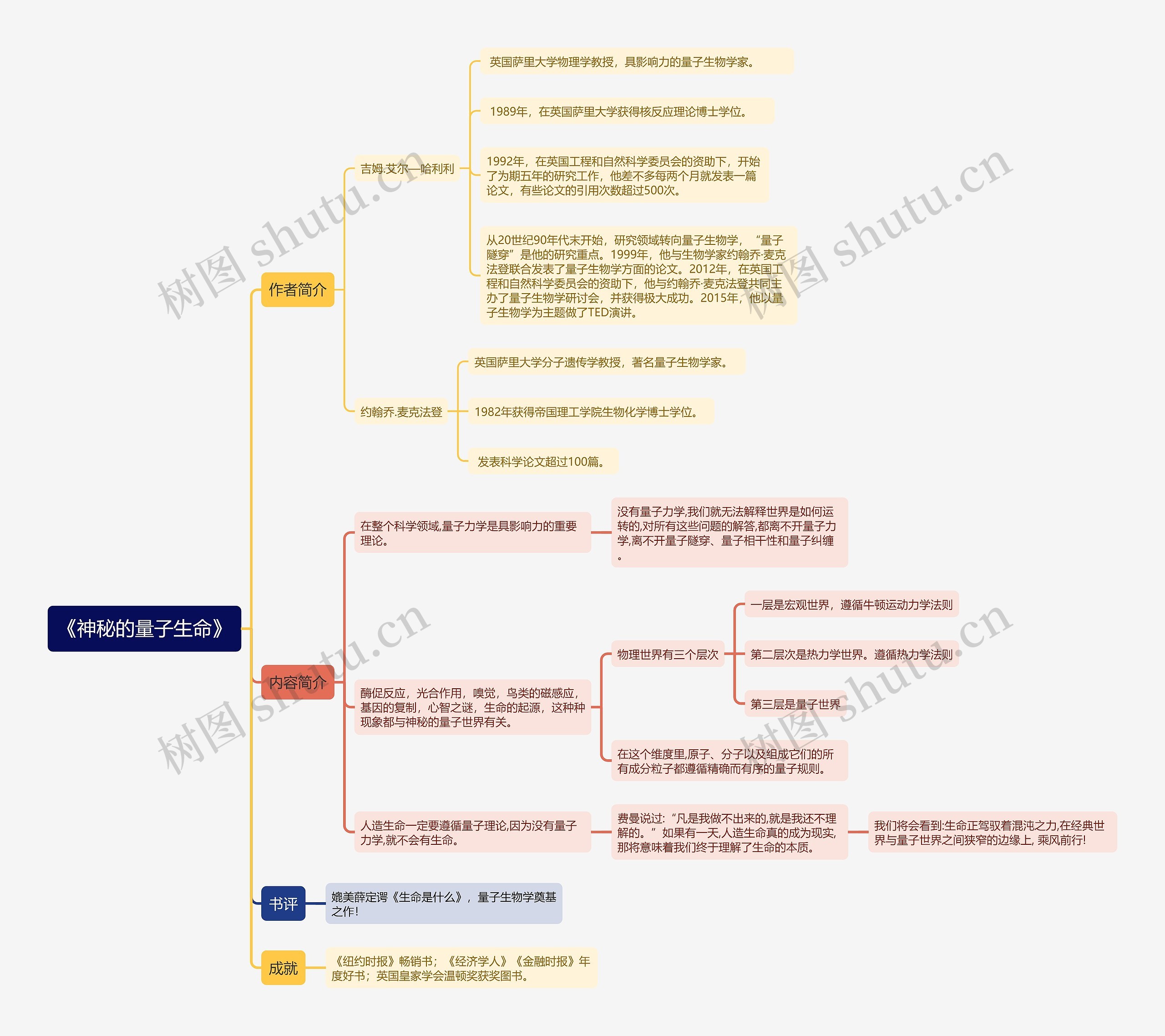 《神秘的量子生命》思维导图
