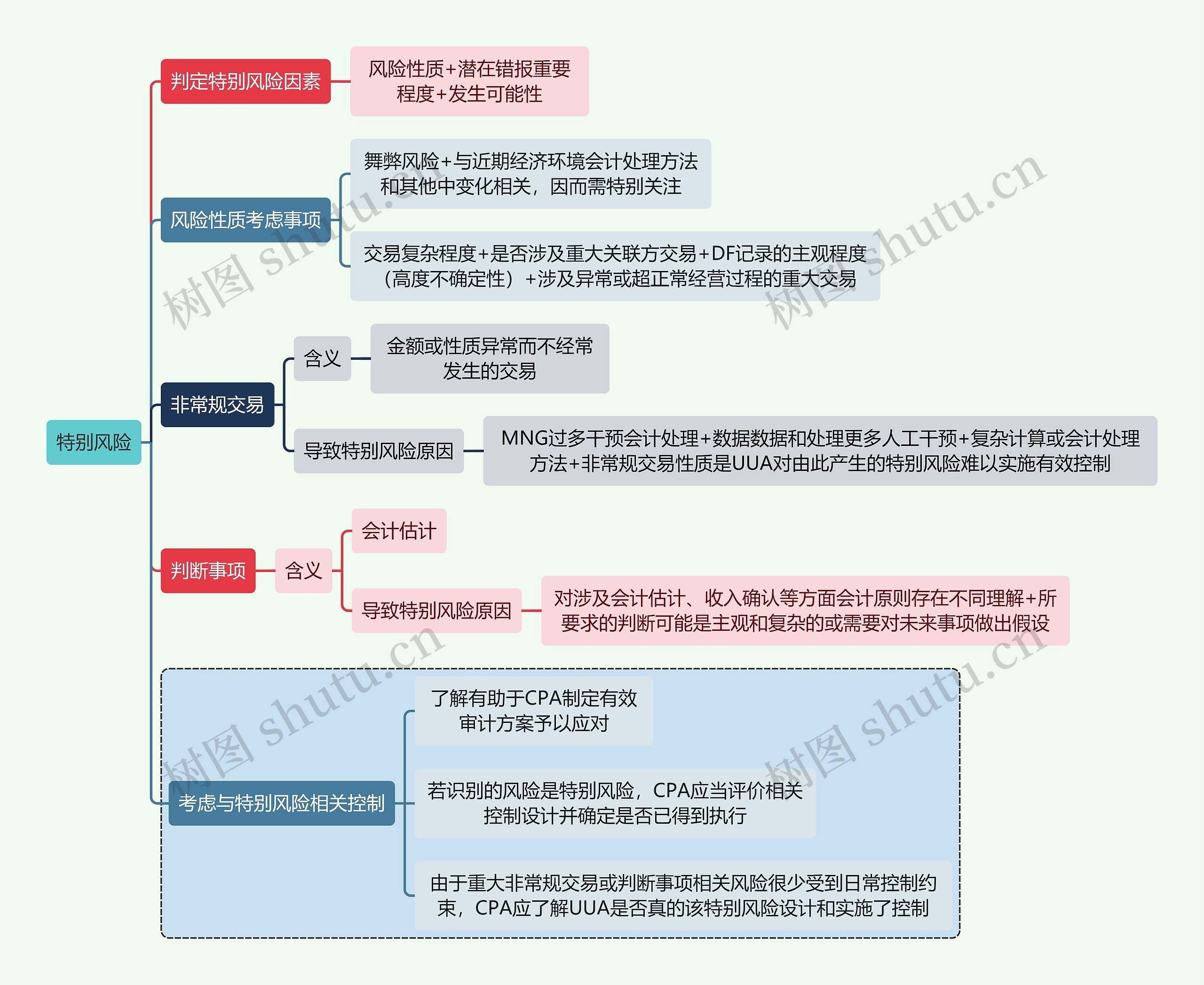 财务审计特别风险思维导图