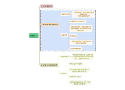 医学知识自身抗体思维导图