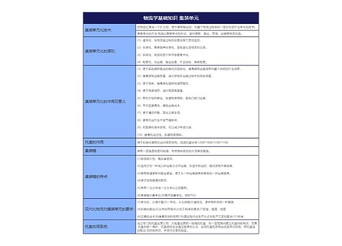 物流学基础知识 集装单元