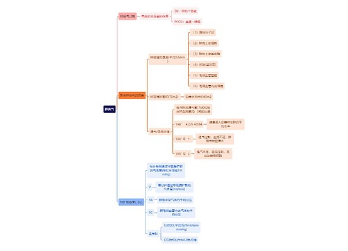 医学知识肺换气思维导图