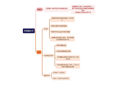 医学知识共刺激分子思维导图