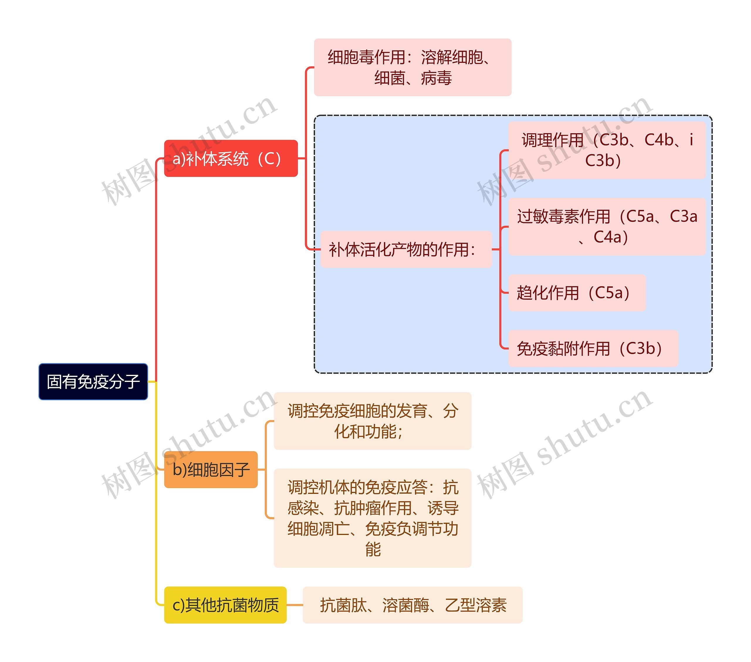 医学知识固有免疫分子思维导图