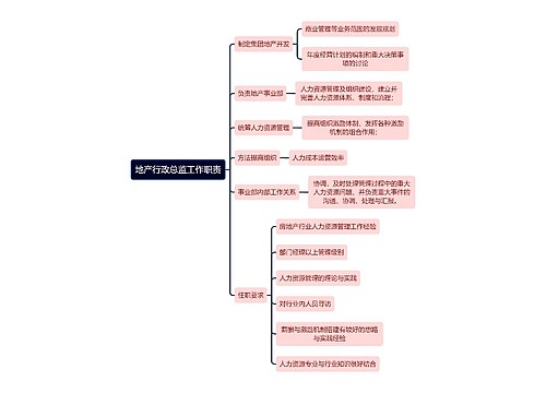 地产行政总监工作职责思维导图