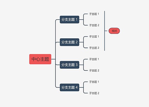 优雅简约主题向右逻辑图模板专辑-2