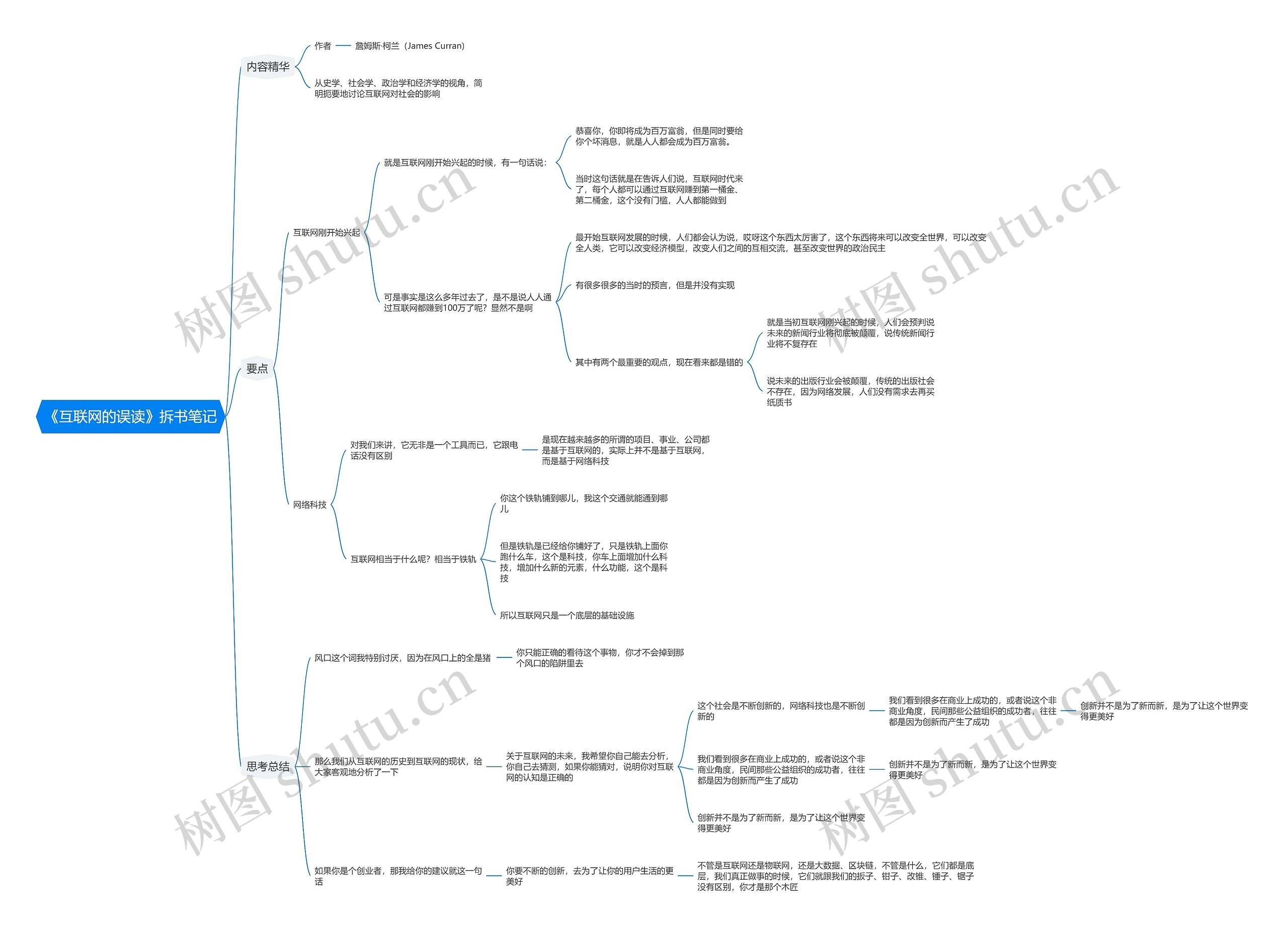《互联网的误读》拆书笔记思维导图