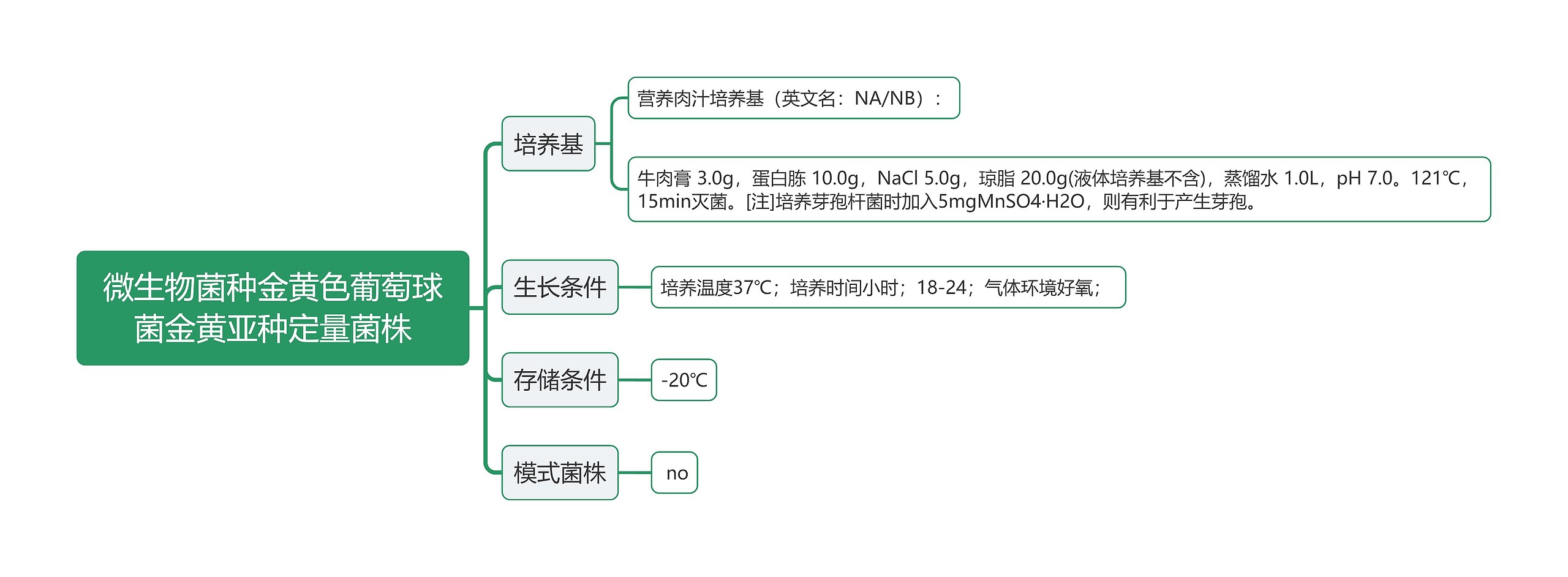 微生物菌种金黄色葡萄球菌金黄亚种定量菌株思维导图