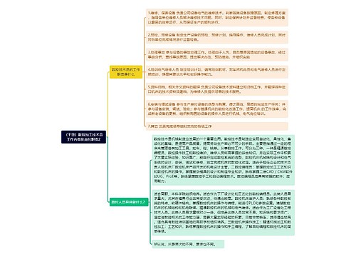 （干货）数控加工技术员工作内容及岗位职责2思维导图