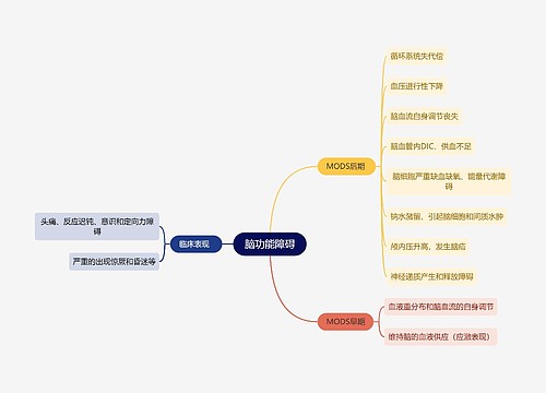 医学知识脑功能障碍思维导图