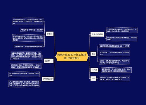 通用产品2022年终工作总结-思考和技巧