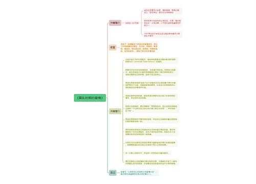 《霍乱时期的爱情》思维导图