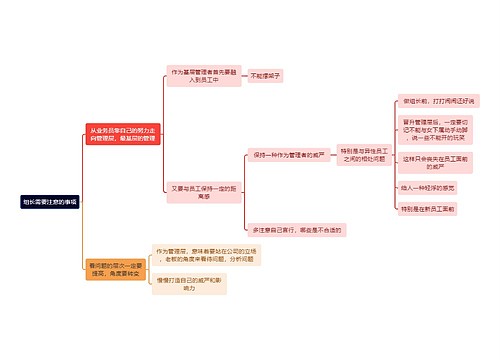 职业技能组长需要注意的事项思维导图