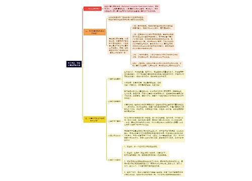 《关于考证、全国计算机等级考试》思维导图