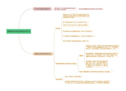 提高配位滴定选择性的方法的思维导图