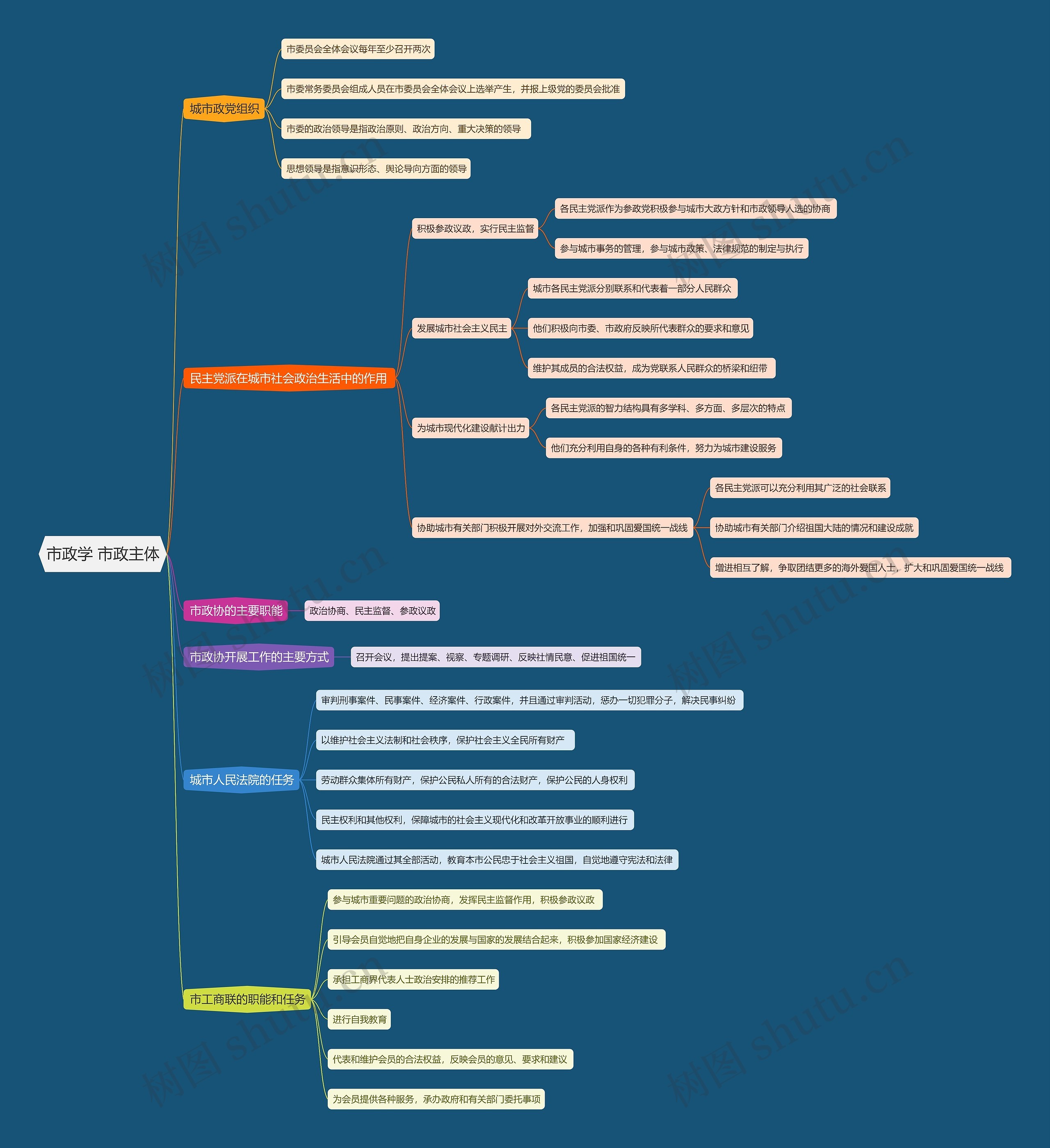 市政学 市政主体思维导图