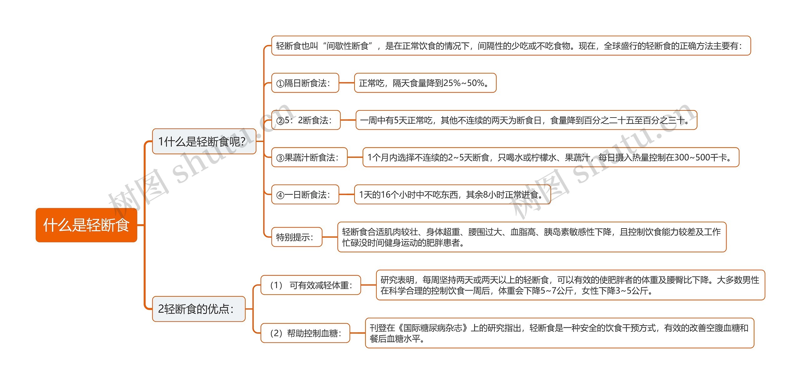 什么是轻断食思维导图