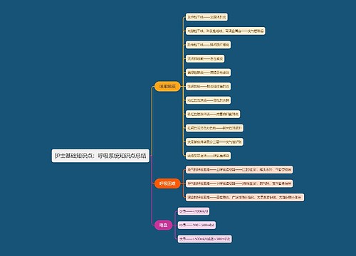 护士基础知识点：呼吸系统知识点总结