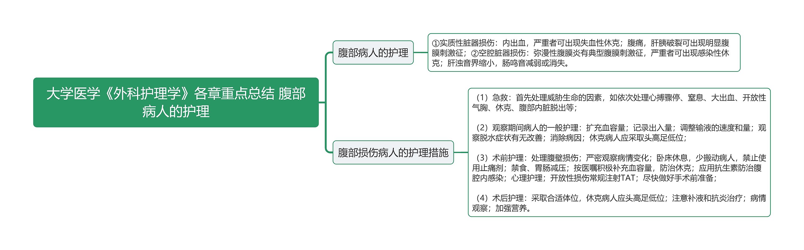 大学医学《外科护理学》各章重点总结 腹部病人的护理