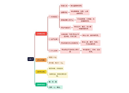 中医知识五味子思维导图