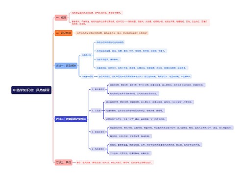 中药学知识点：风热感冒思维导图