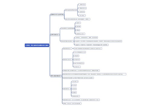 计算机二级公基知识点程序设计基础思维导图