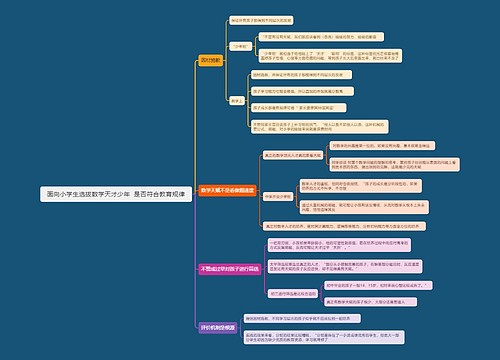 面向小学生选拔数学天才少年  是否符合教育规律