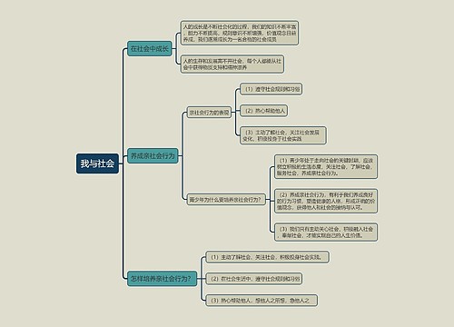 八年级上册政治我与社会的思维导图