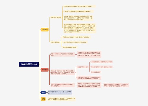 《神秘的量子生命》思维导图