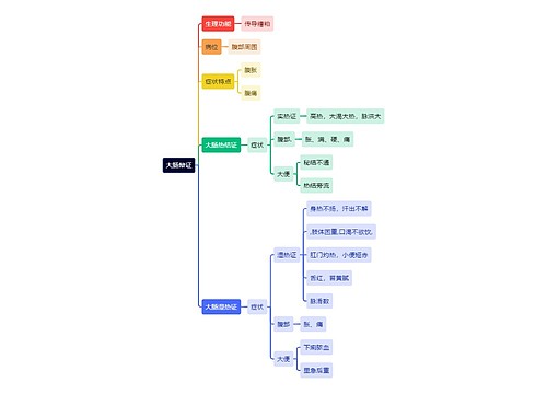 中医知识大肠辩证思维导图