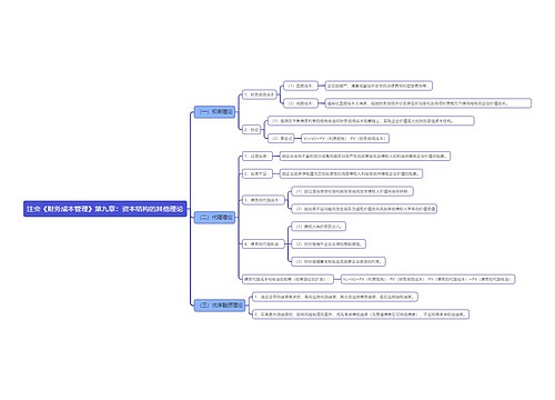 注会《财务成本管理》第九章：资本结构的其他理论