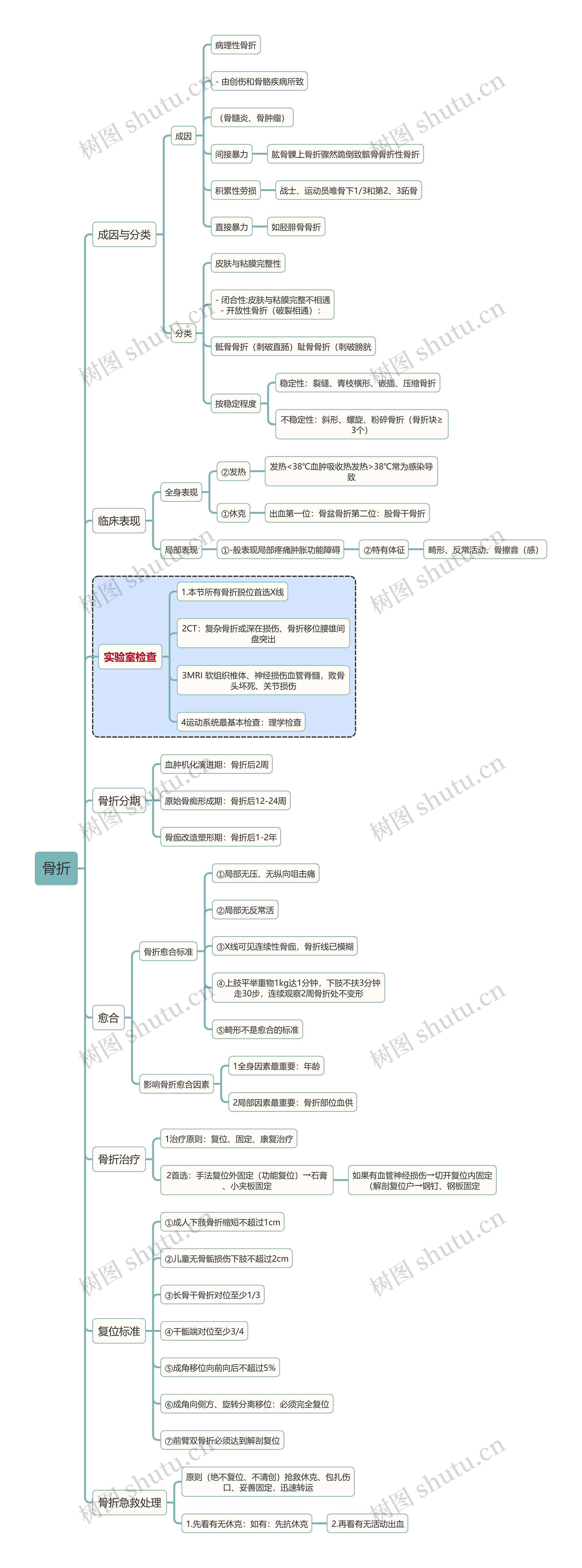 外科学知识骨折思维导图