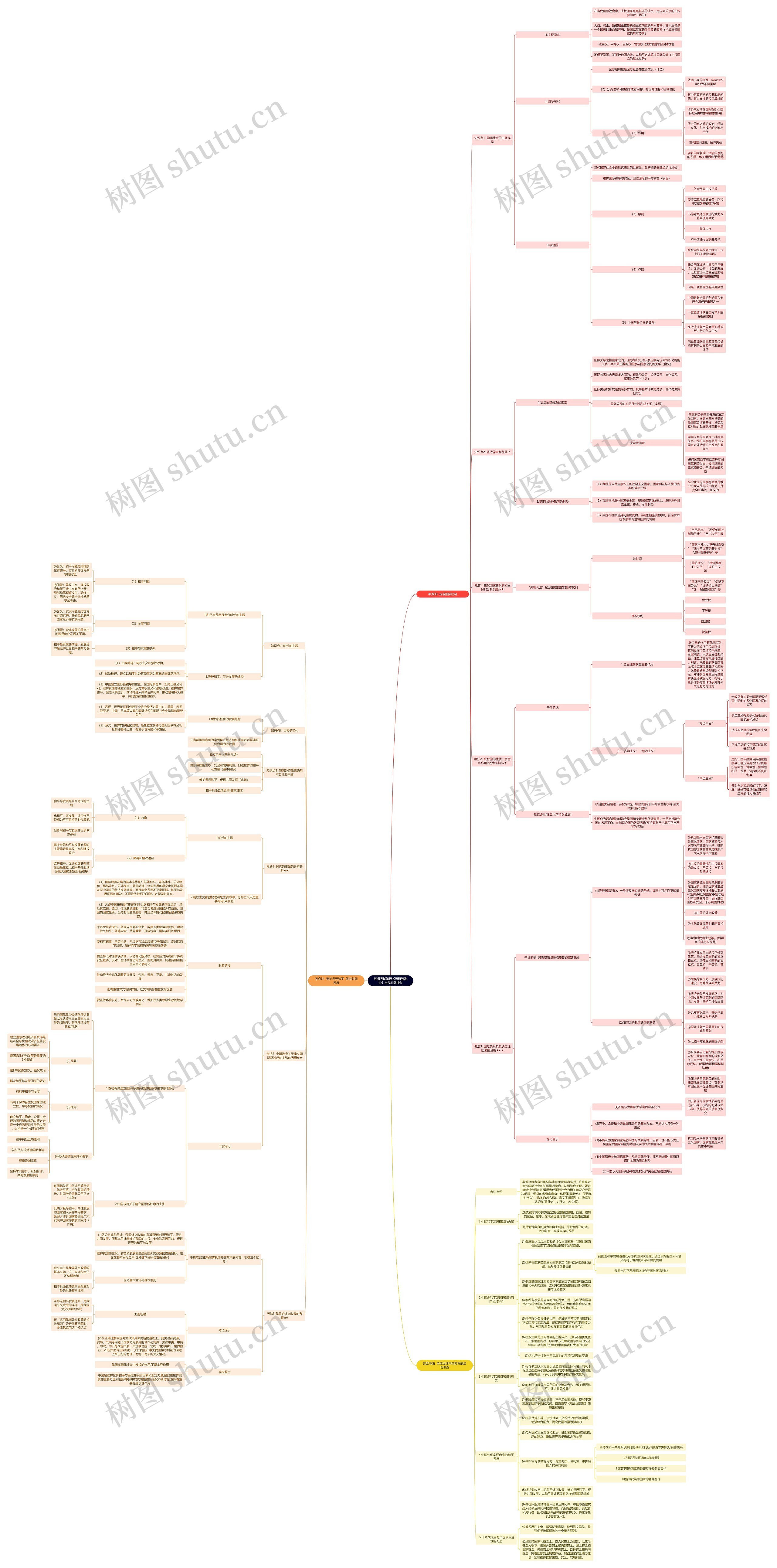 读书考试笔记《思想与政治》当代国际社会思维导图