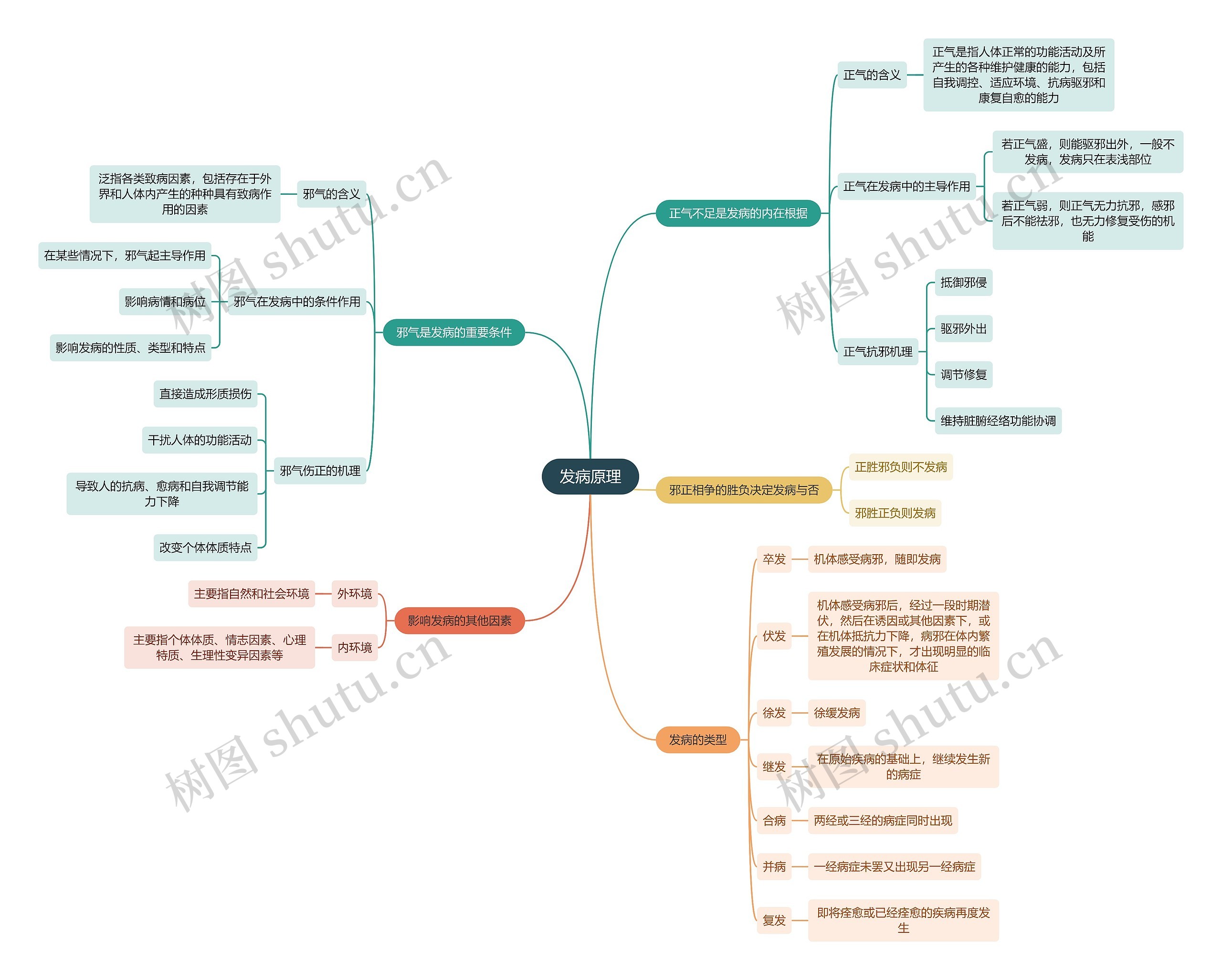 读书笔记发病原理思维导图