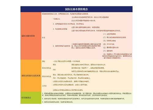 国际法基本原则概念的思维导图