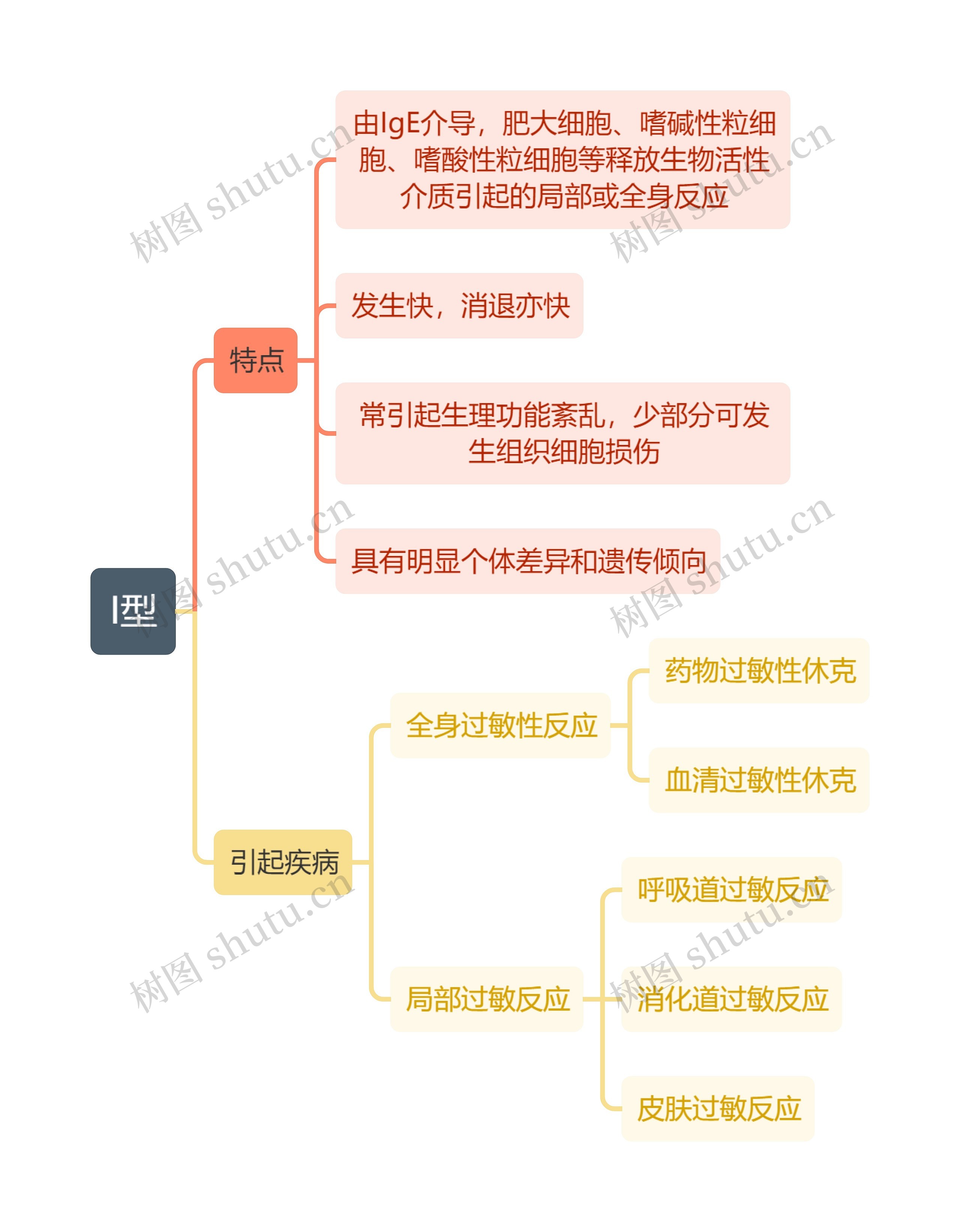 医学知识I型思维导图