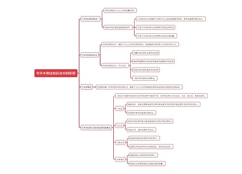 专升本刑法知识点共同犯罪思维导图