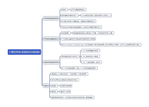 计算机考试c语言知识点结构体思维导图