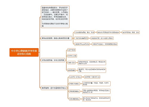 中小学心理健康，开学在即这份收心指南