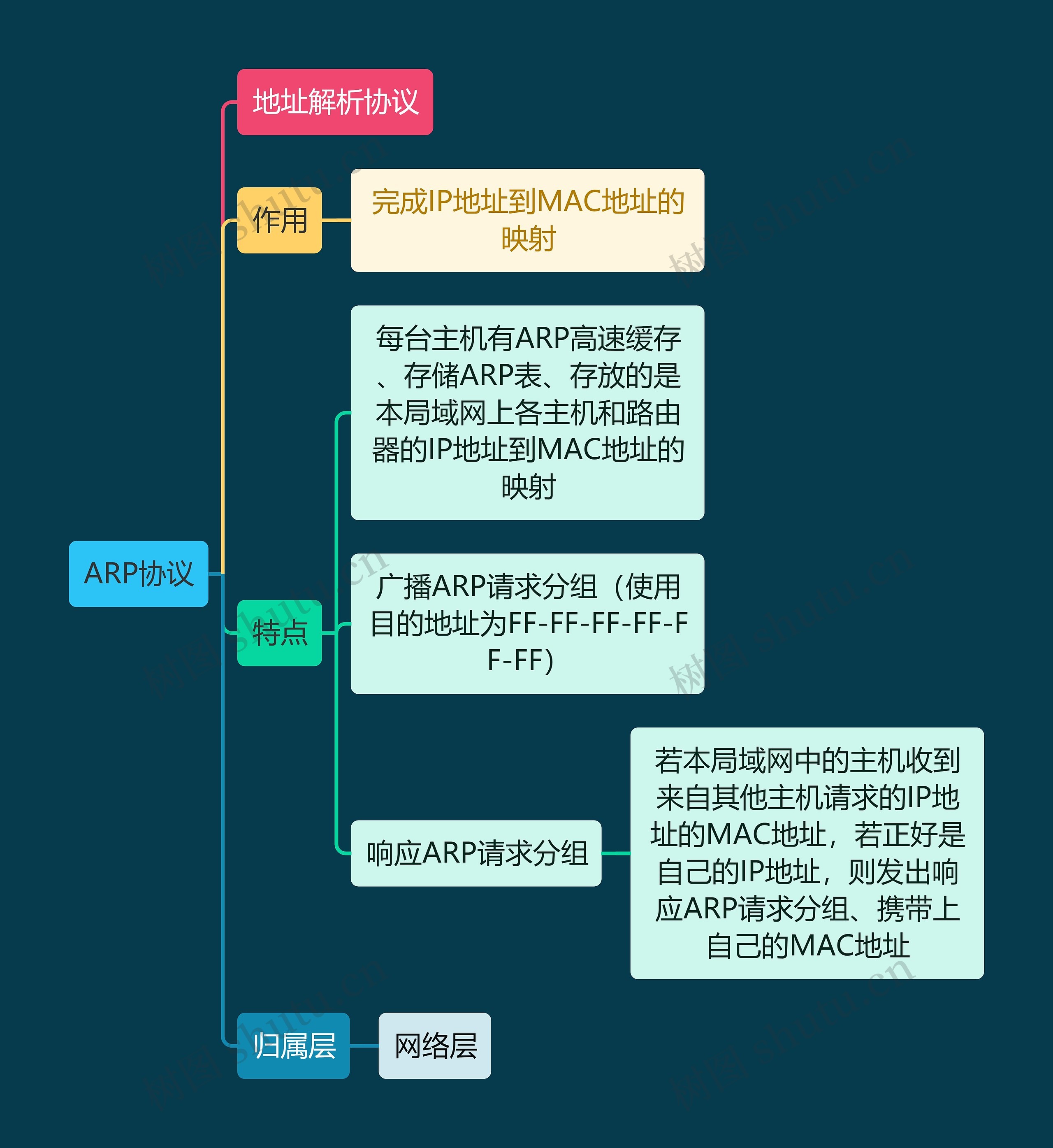 计算机知识ARP协议思维导图