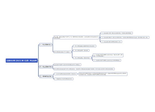 注册会计师《会计》第十五章：终止经营思维导图