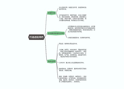 药理学  钙通道阻滞药思维导图