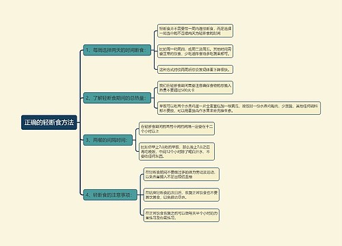 正确的轻断食方法
