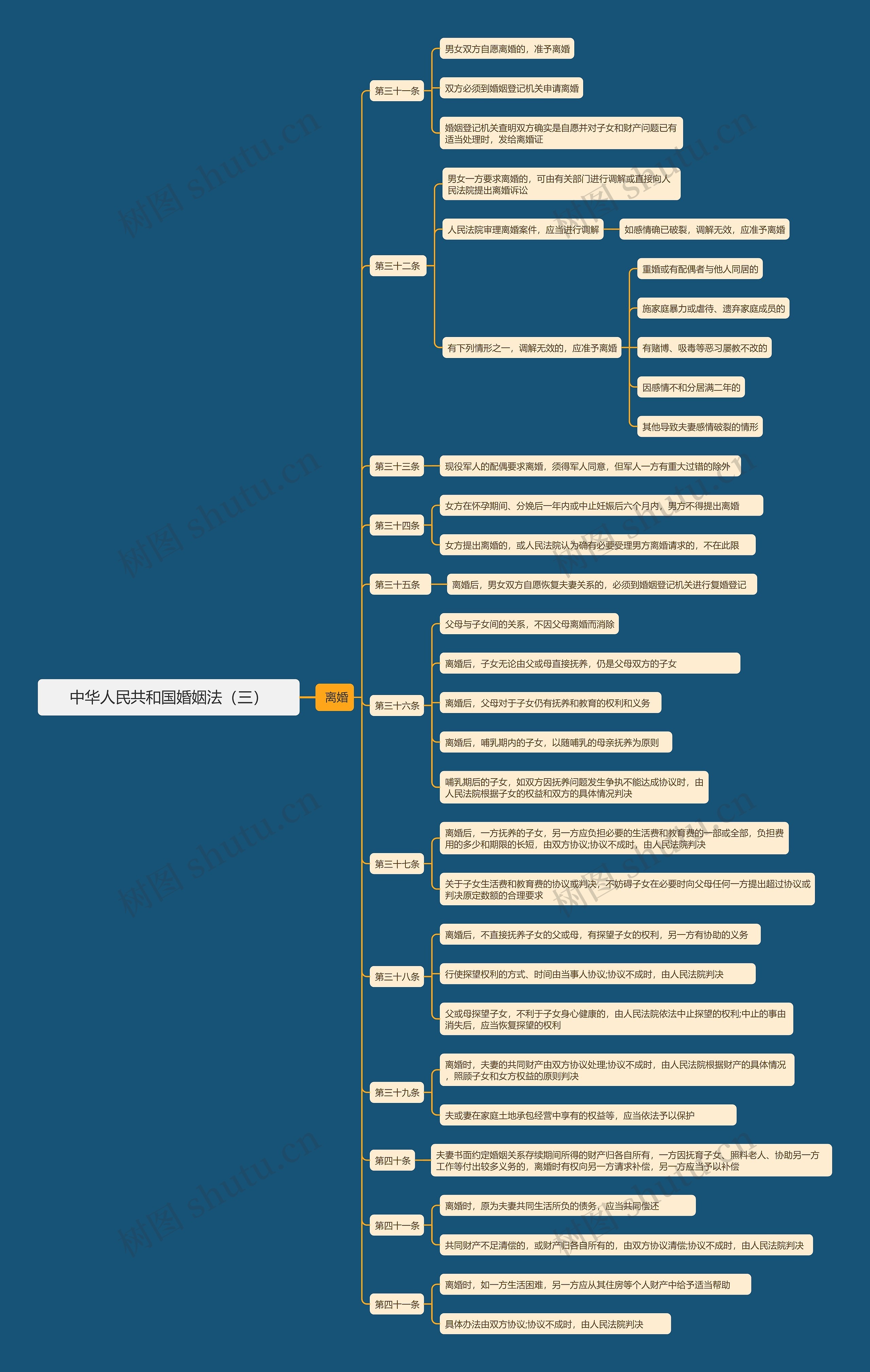 中华人民共和国婚姻法（三）思维导图